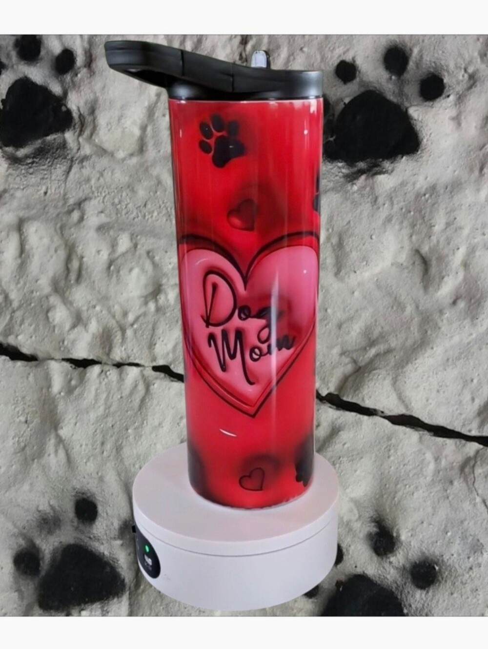 Dog Mom Puffy Bubble 20oz Tumbler with duo lids 🎉sale